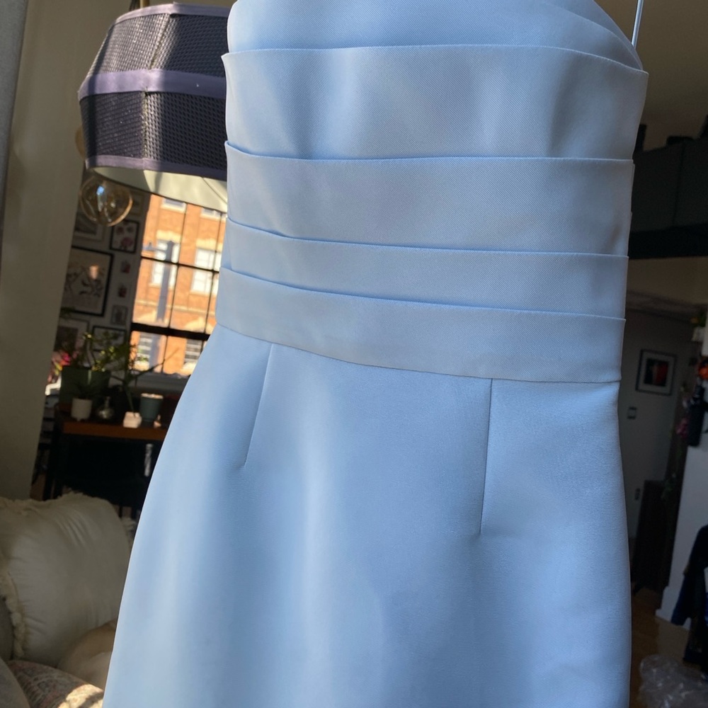Amsale Sonia Bridesmaids Dress in Ice Blue - Picture 2 of 6